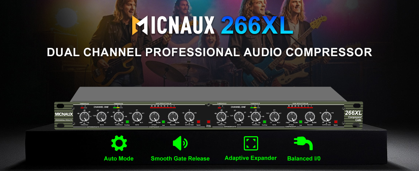 MICNAUX 266XL DUAL CHANNELPROFESSIONAL AUDIO COMPRESSOR