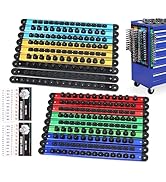 18-Piece Magnetic Socket Holder Organizer Set (Holds 240 Sockets), Heavy Duty 1/2, 3/8, 1/4-Inch ...