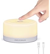 S SELDORAUK Touch Night Lights for Kids with Dimming Function, Rechargeable Nursery Night Light K...