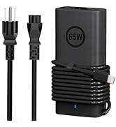 65W USB C PD3.0 Fast AI Laptop Charger Compatible with Dell Pro 13 14 Premium Pro 16 14 Plus 2-in...
