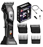 TRANSFORMERS Cordless Hair Clippers, Barber Clippers Kit with 4 Metal Comb Attachments, 8500 RPM,...