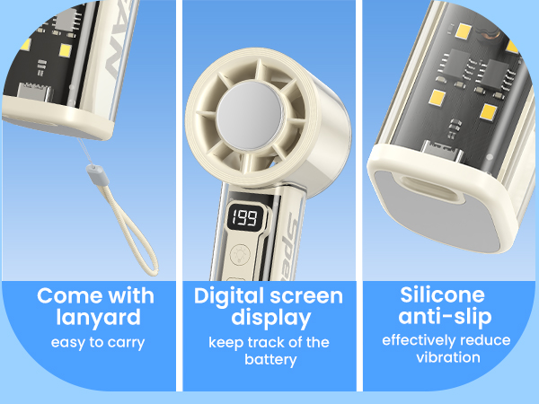 Come with lanyard easy to carry,Digital screen display keep track of the battery