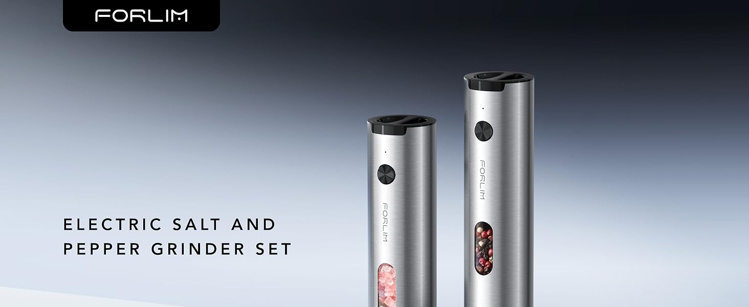 Electric Salt and Pepper Grinder Set