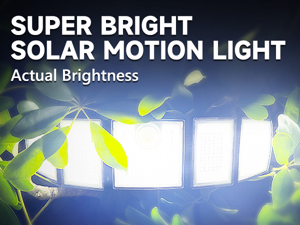 Solar Lights Outdoor Waterproof Motion Sensor - Solar Flood Security Light for Outside - 2Pack