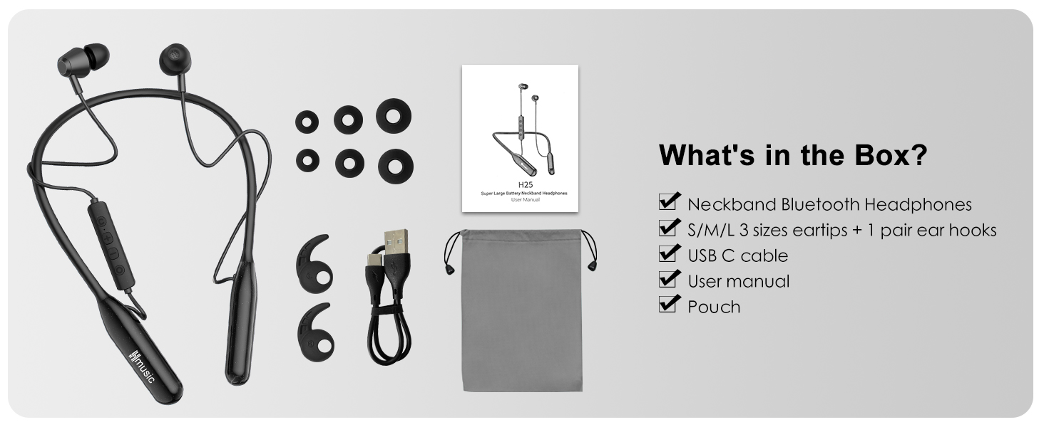 neckband earbuds over the neck bluetooth headphones earbuds with button control inear earphones