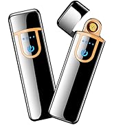 Electronic Lighter, Cool USB Rechargeable Lighter Touch Ignition Cycle Charging Lighter,Windproof...