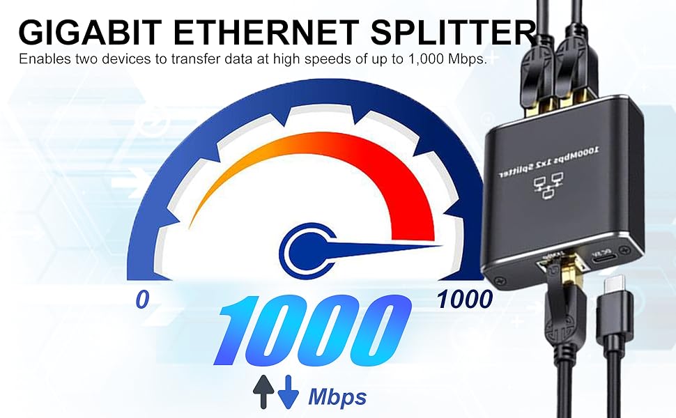 1000mbps ethernet splitter network splitter high speed internet splitter adapter
