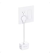 NUTICT Flat Outlet Extender with 6 Inch Cord, Multi Plug Wall Outlet with 3 Outlets, 3 Way Plug A...