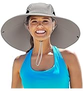 Leotruny Women Super Wide Brim Sun Hat UPF50+ Waterproof Bucket Hat for Fishing, Hiking, Camping