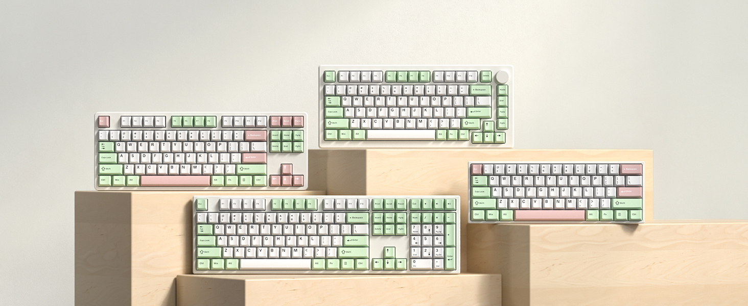 Double Shot PBT keycaps Set, Cherry Profile Keyboard Keycaps,Pastel key caps full size,Custom keycap