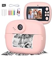 Mafiti Kids Camera Instant Print, Kids Camera Toy with 48MP Photo 1080P Video 32GB Card, Christma...