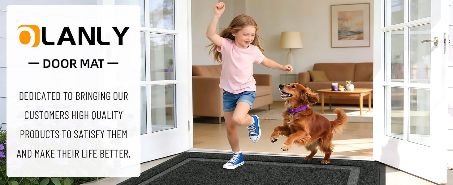 OLANLY Front Door Mat Outdoor Entrance