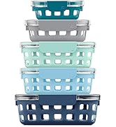Ello Duraglass Mixed Meal Prep Sets Leak-Proof Glass Food Storage Containers with Silicone Sleeve...