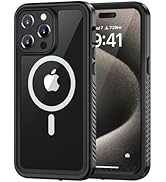 Lanhiem Magnetic for iPhone 15 Pro Max Case, Waterproof Shockproof Dustproof [Built in Screen Pro...