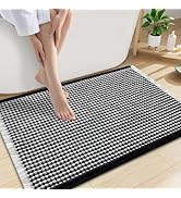 Smiry Waffle Bath Mat 30x20, Extra Soft Absorbent Bathroom Rugs, Non Slip Machine Washable Quick ...