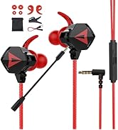 Gaming Earbuds with Adjustable Microphone 3.5mm Port Noise Canceling Gaming Headset Suitable for ...