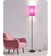 GOEBLESON Floor Lamp, Pole Lamp with Foot Switch, Modern Standing Lamp Lampshade, Minimalist Free...