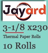 Jayard 3-1/8inches x 230' Thermal Paper Rolls for Credit Card - Cash Register Premium Tape Pos Pr...