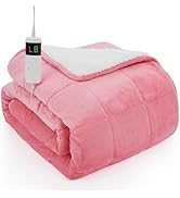 Homemate Heated Weighted Blanket - 50"x60" 10lbs Electric Blanket Fast Heating Heavy Throw Blanke...