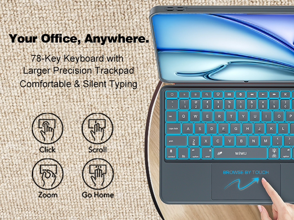 comfortable and silent typing keyboard