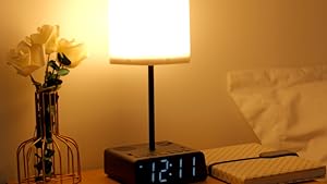 table lamp with alarm clock