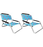 2 Pack of Neso Lightweight Water Resistant Beach Chairs with Shoulder Strap and Slip Pocket - Fol...