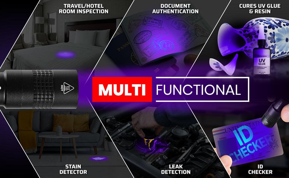 multi functional versatile travel hotel document inspection authentication cure resin stain leak