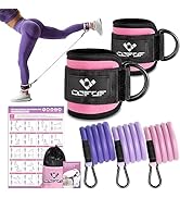 Ankle Resistance Bands with Cuffs, Ankle Bands for Working Out, Ankle Band Cuff for Kickbacks Hip...