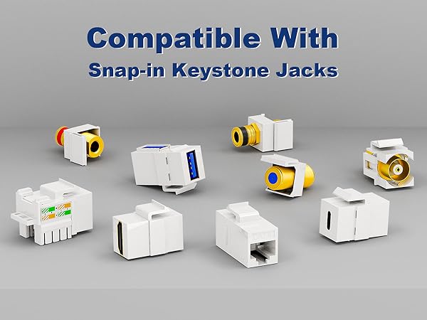 Compatible with Keystone Jack Insert