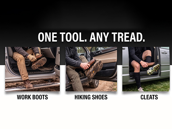 boot brush tool to clean any tread work boots hiking shoes football cleats golf cleats
