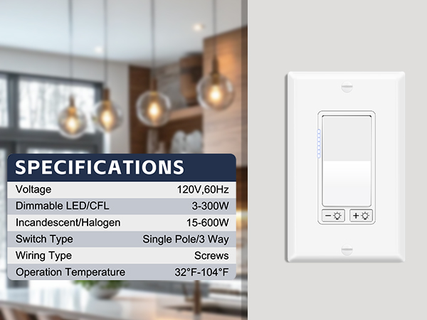  specifications dimmer switch for dimmable led