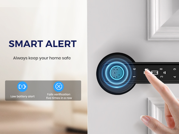 door knob with smart alert; digital door lock with handle; door handle with code;room smart lock;
