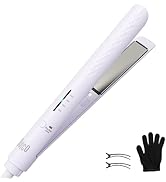 Quico Hair Straightener, 110-240V Global Travel Hair Straighteners for women, 15s Fast Heating, P...