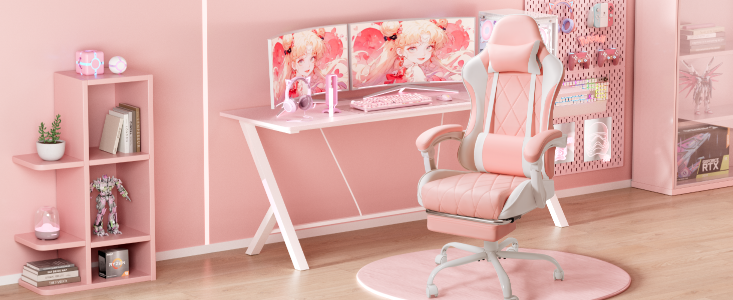Homall Pink Gaming Chair