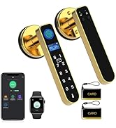 eLinkSmart Fingerprint Handle Door Lock RFID NFC Smart Door Levers Digital Keyless Entry Door Kno...