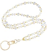 Ornaland Teacher Lanyard Beaded Lanyards for id Badges for Women Nurse Student Office Leisure or ...