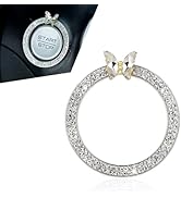 Bawkars Bling Push Start Button Cover, Sparkling Butterfly Ring Emblem Car Accessories, Girly Car...