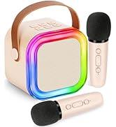 Mini Karaoke Machine for Kids,Girl Toys,Karaoke Microphone Wireless for Kids,Gifts for 4,5,6,7,8,...