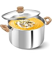 KOCH SYSTEME CS Stainless Steel Pot - 6 Quart Induction Stainless Steel Stock Pot with Lid for Pa...
