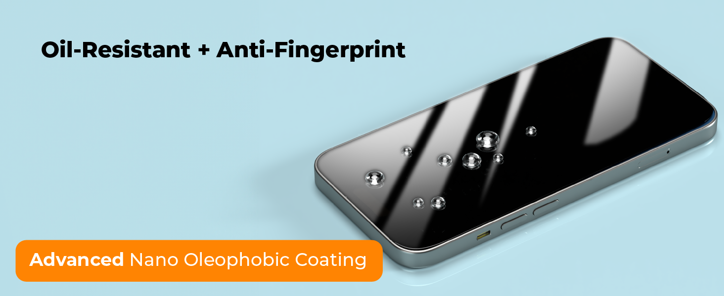 Oil-Resistant + Anti-Fingerprint