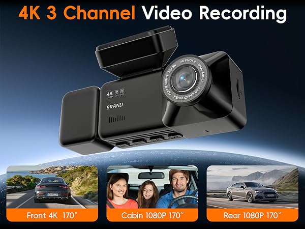 3 channel dash cam