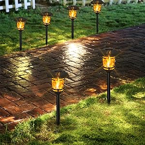 Solar Flame Pathway Lights