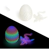 Luckana 3D Printed Dragon Egg with Flexible Dragon Toy Inside,Suitable Office Furniture Decoratio...