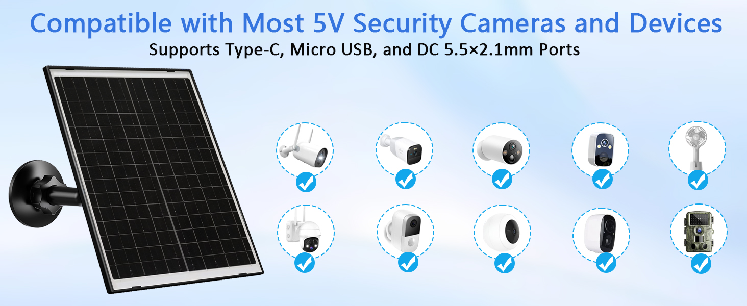 Solar Panel for Security Camera