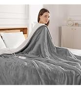 Electric Throw Blanket Heated Throw 50''x60'', Small Heated Throw Blanket for Office with Fast He...