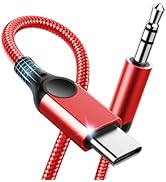 Aux to USB C Audio Cable [4FT], Type C to 3.5mm Aux Cord Hi-Fi DAC Headphone Jack Adapter Dongle ...