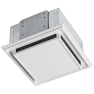 Broan 682 Duct-Free Ventilation Fan with Charcoal Filter, White Plastic-Grille
