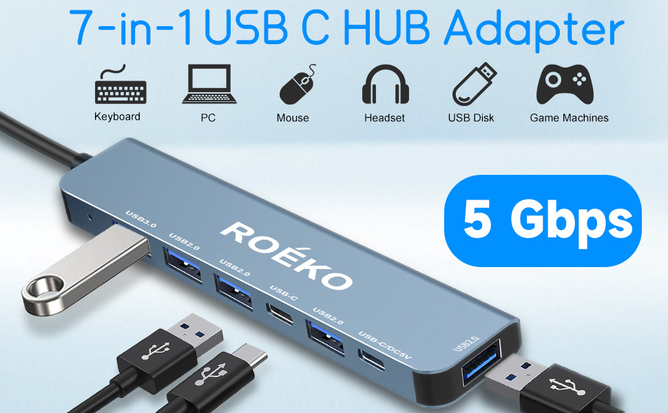 7 IN 1 USB C HUB ADAPTER
