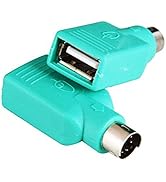 PS2 to USB Female,PS/2 Male Converter Changer Adapter for Wired Mouse 2pcs by Oxusbor(Notice:Can'...