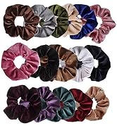 Ondder 16 Pcs Hair Scrunchies for Hair Velvet Blend Cheap Scrunchies Velvet Hair Bands Scrunchy S...